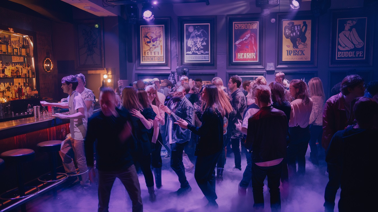 Crowd dancing at a nightclub in Amsterdam