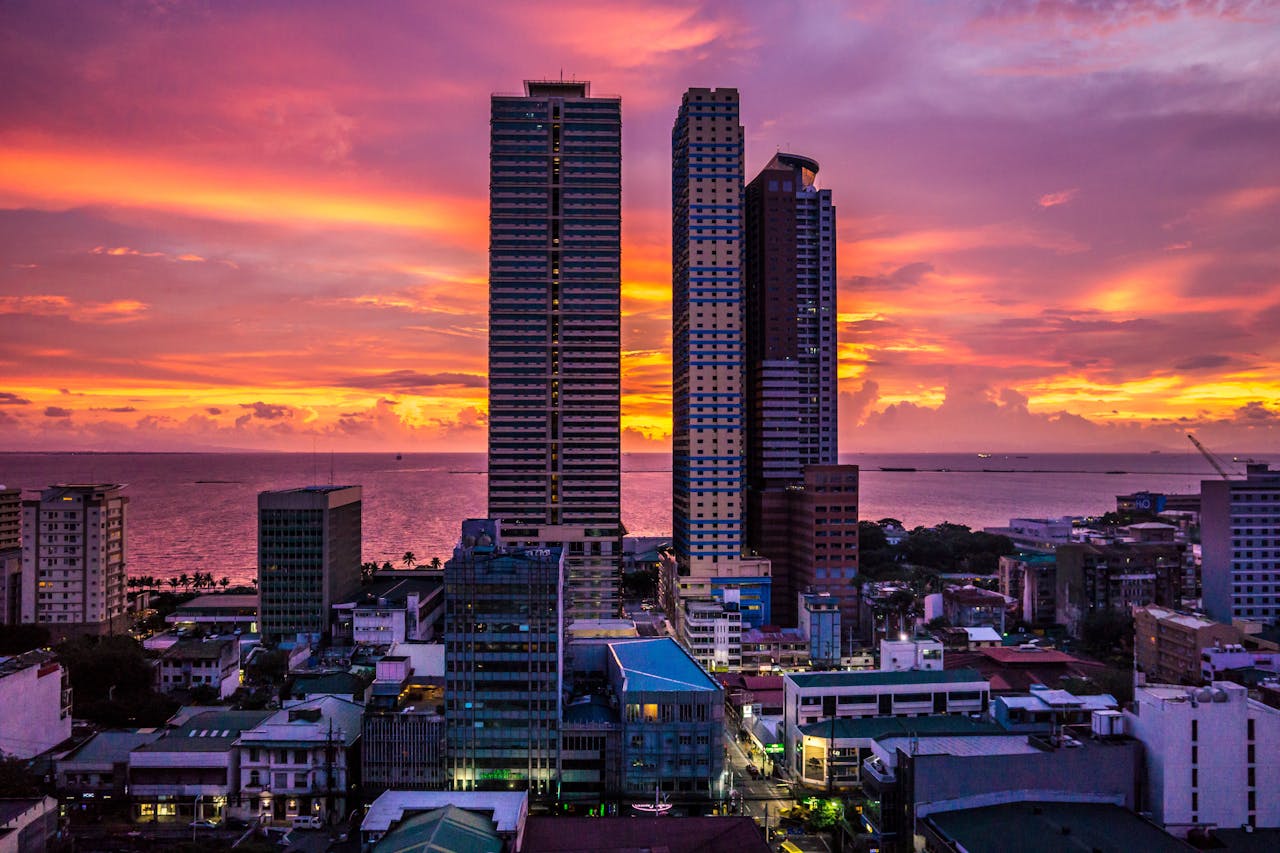 Manila’s skyline in Phillippines Vacation Guide