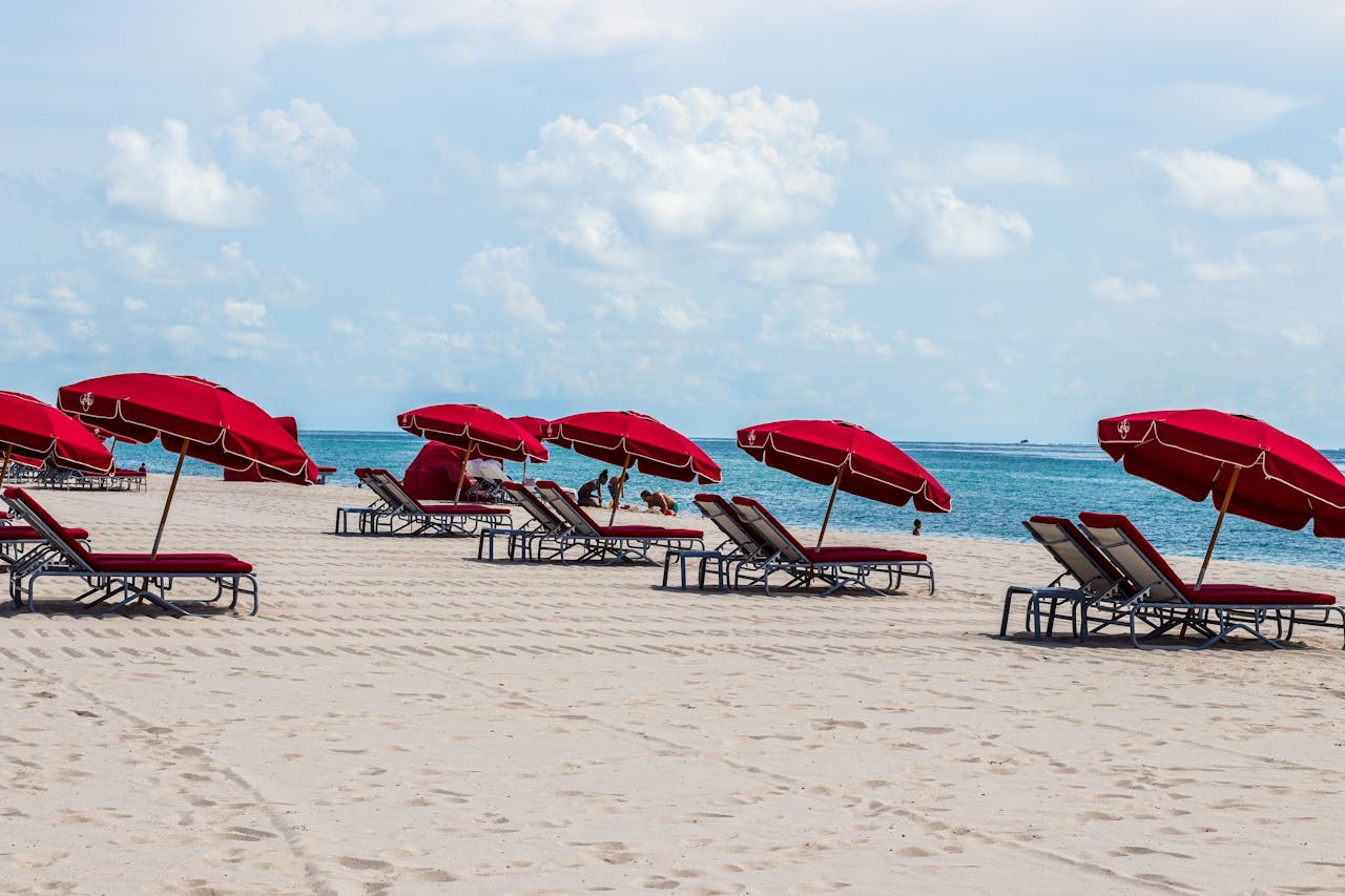 People Relax on the Beaches
