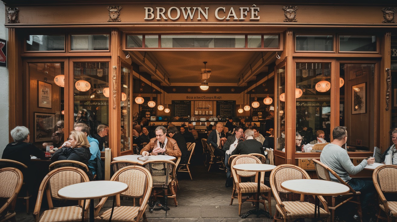 Traditional brown café